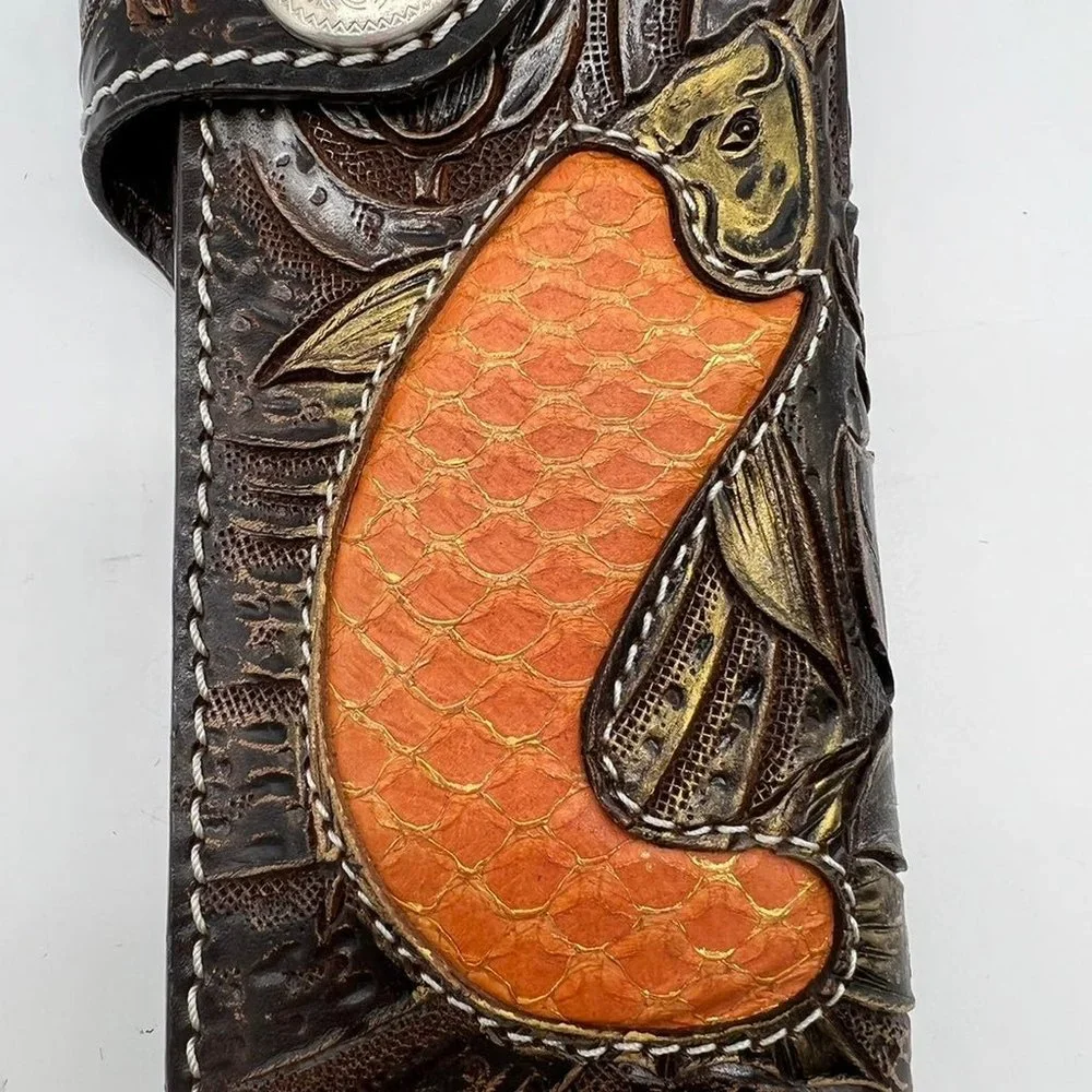 Rockertype koi Leather Wallet Black & Brown